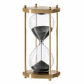 Clessidra Decorativa in Oro con Sabbia Nera, 30 Minuti