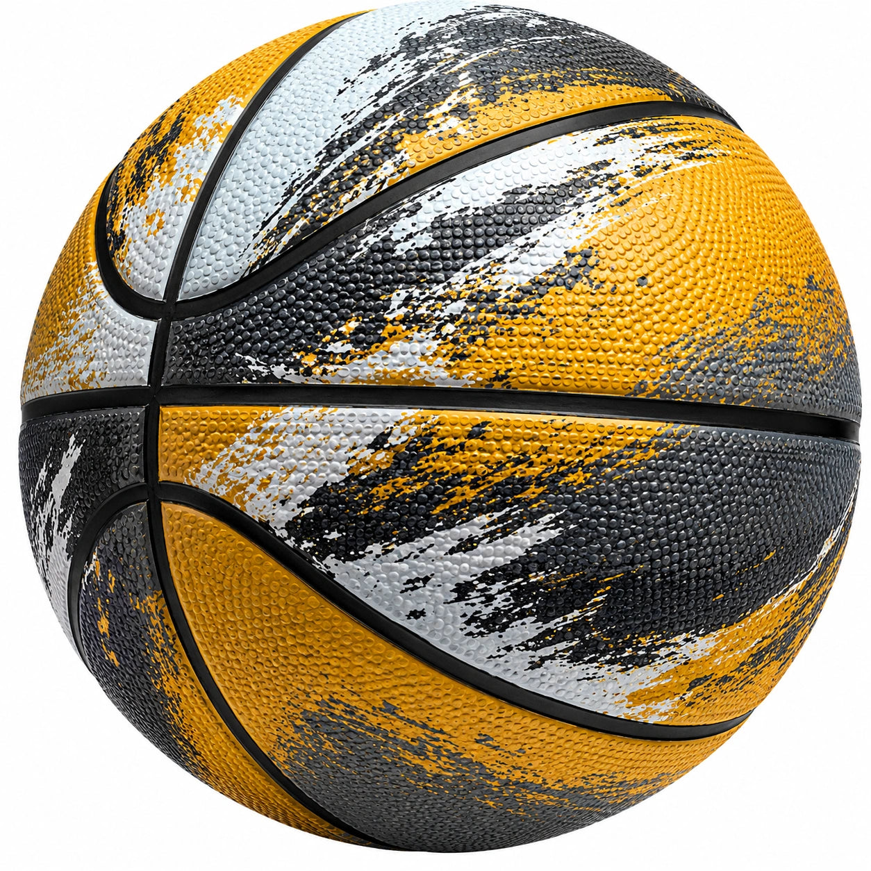 Pallone da Basket Multicolore Giallo/Nero/Bianco per Indoor e Outdoor