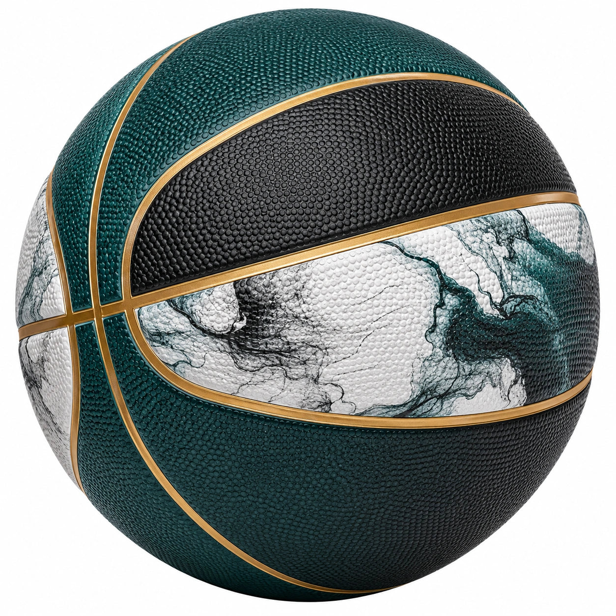 Pallone da Basket Verde Nero Marmorizzato 75 cm
