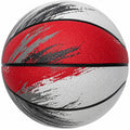 Pallone da basket per esterni rosso, bianco e nero, resistenza elevata