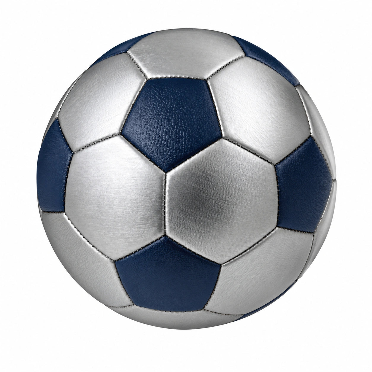 Pallone da Calcio Argento e Blu per Adulti