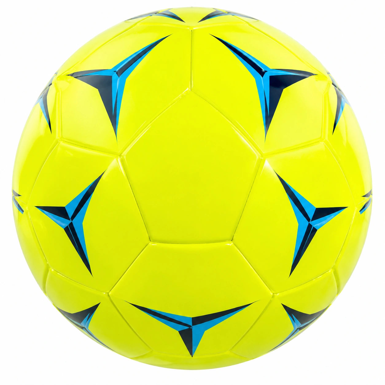 Pallone da Calcio Giallo con Motivi Blu